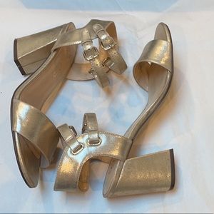 Unisa Reiaa Metallic Gold Strappy Sandals